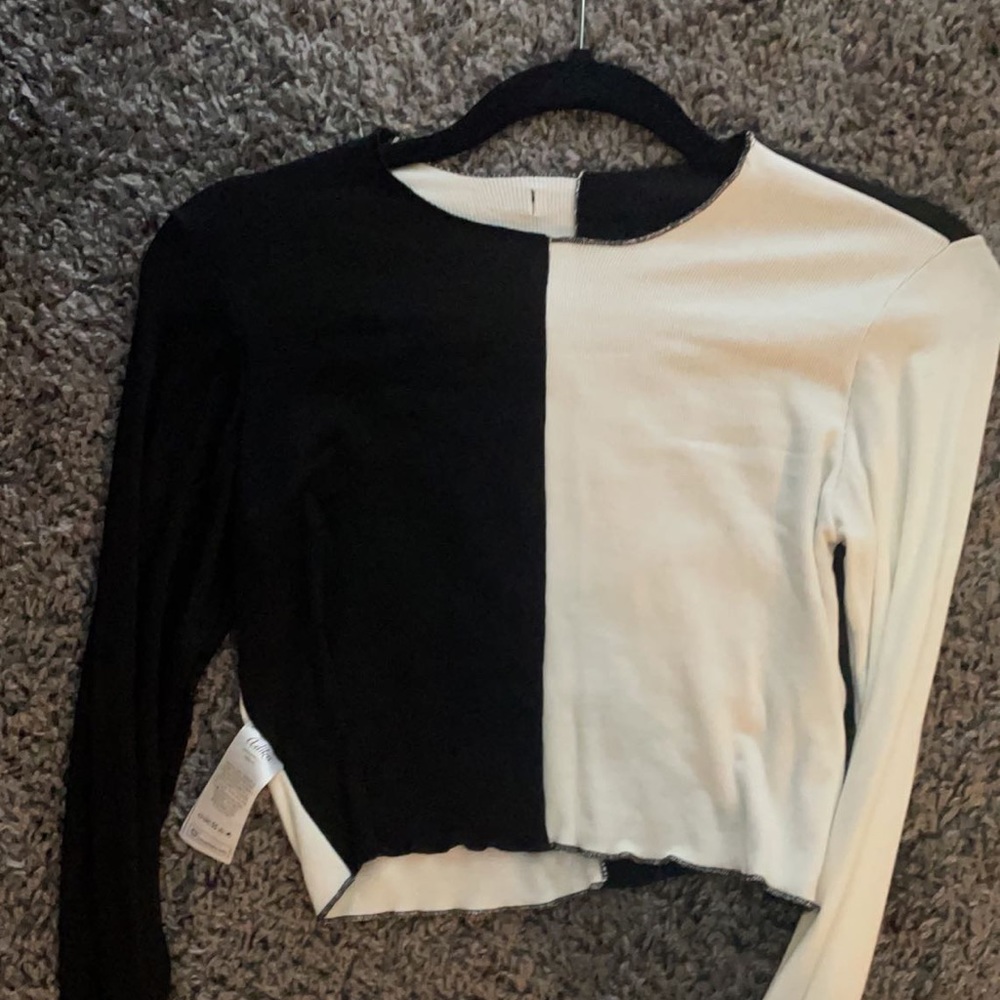 fun split color top